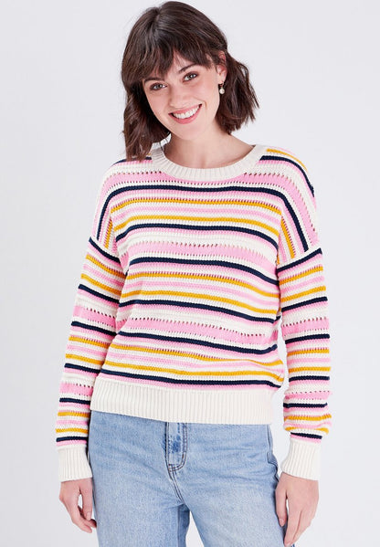  MIT RUNDHALSAUSSCHNITT - Strickpullover - Rose Vif