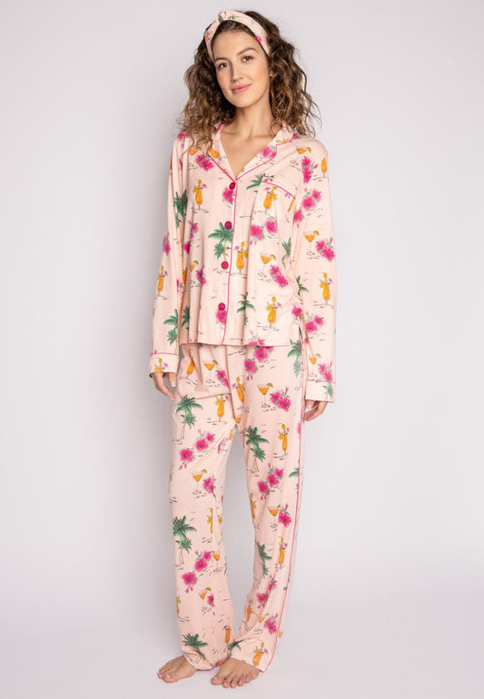 Pj Salvage PLAYFUL PRINTS SET - Nachtwäsche Set - Pink