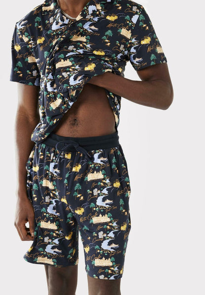  CÔTE D'AZUR BUTTON UP SET - Nachtwäsche Set - Navy