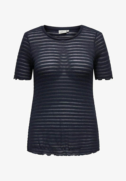 ONLY CARMAKOMA CURVY RUNDHALS - T-Shirt Basic - Night Sky