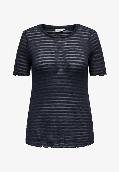 ONLY CARMAKOMA CURVY RUNDHALS - T-Shirt Basic - Night Sky
