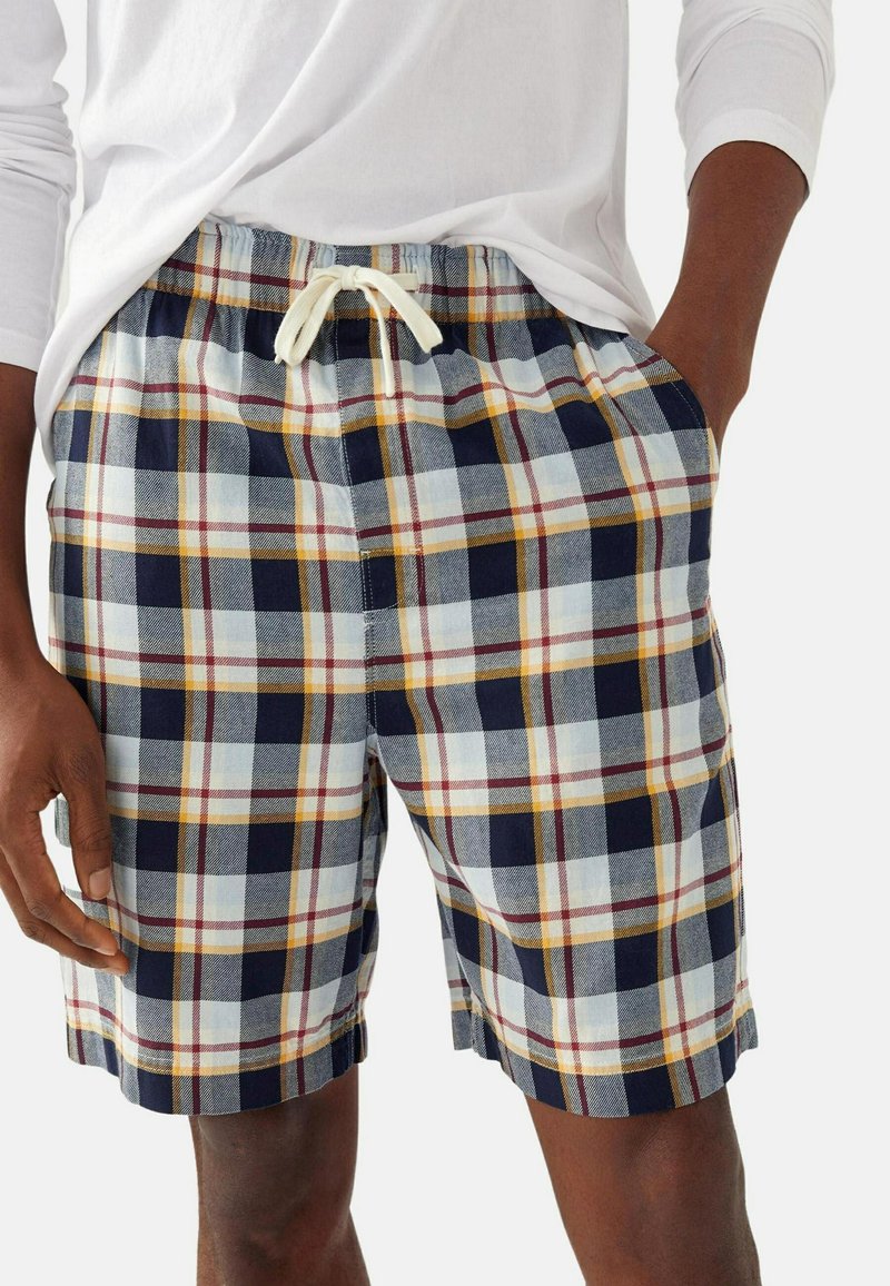 Marks & Spencer CHECKED - Nachtwäsche Hose - Navy Mix