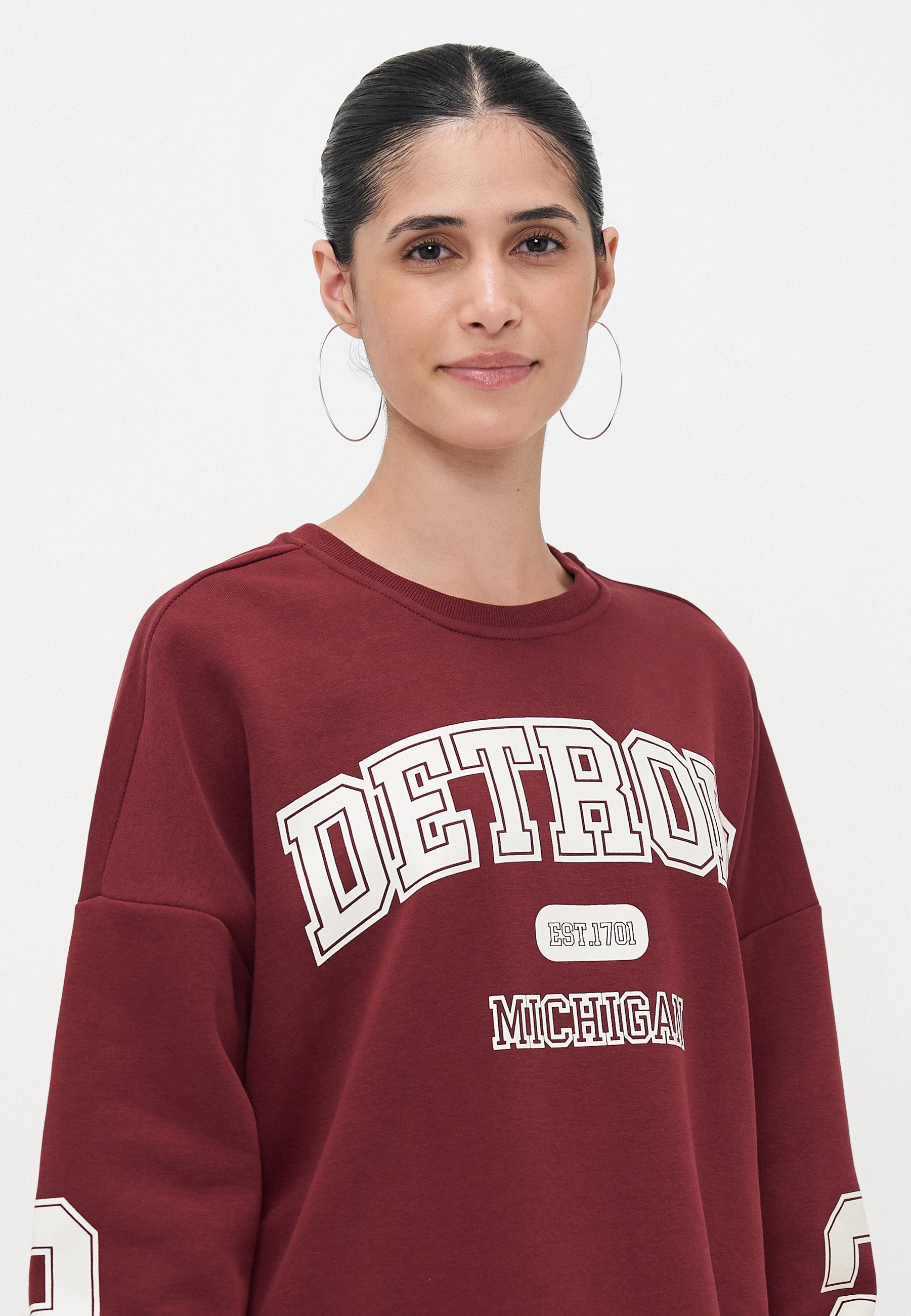 ONLY Petite ONLVICTORY O NECK - Sweatshirt - Cabernet