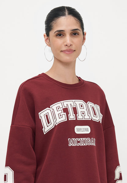 ONLY Petite ONLVICTORY O NECK - Sweatshirt - Cabernet