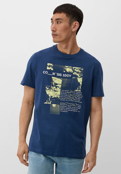 S.Oliver MIT FRONTPRINT - T-Shirt Print - Tiefblau