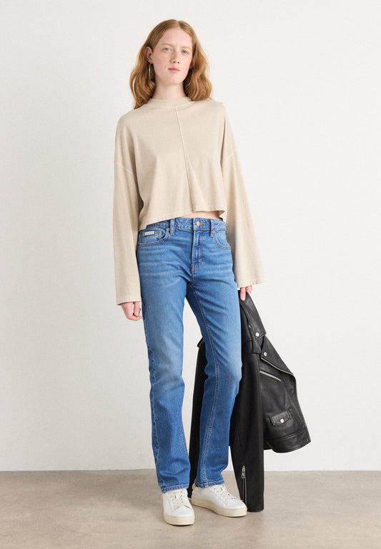 Calvin Klein Jeans MID RISE - Straight Leg Jeans - Indigo Channel