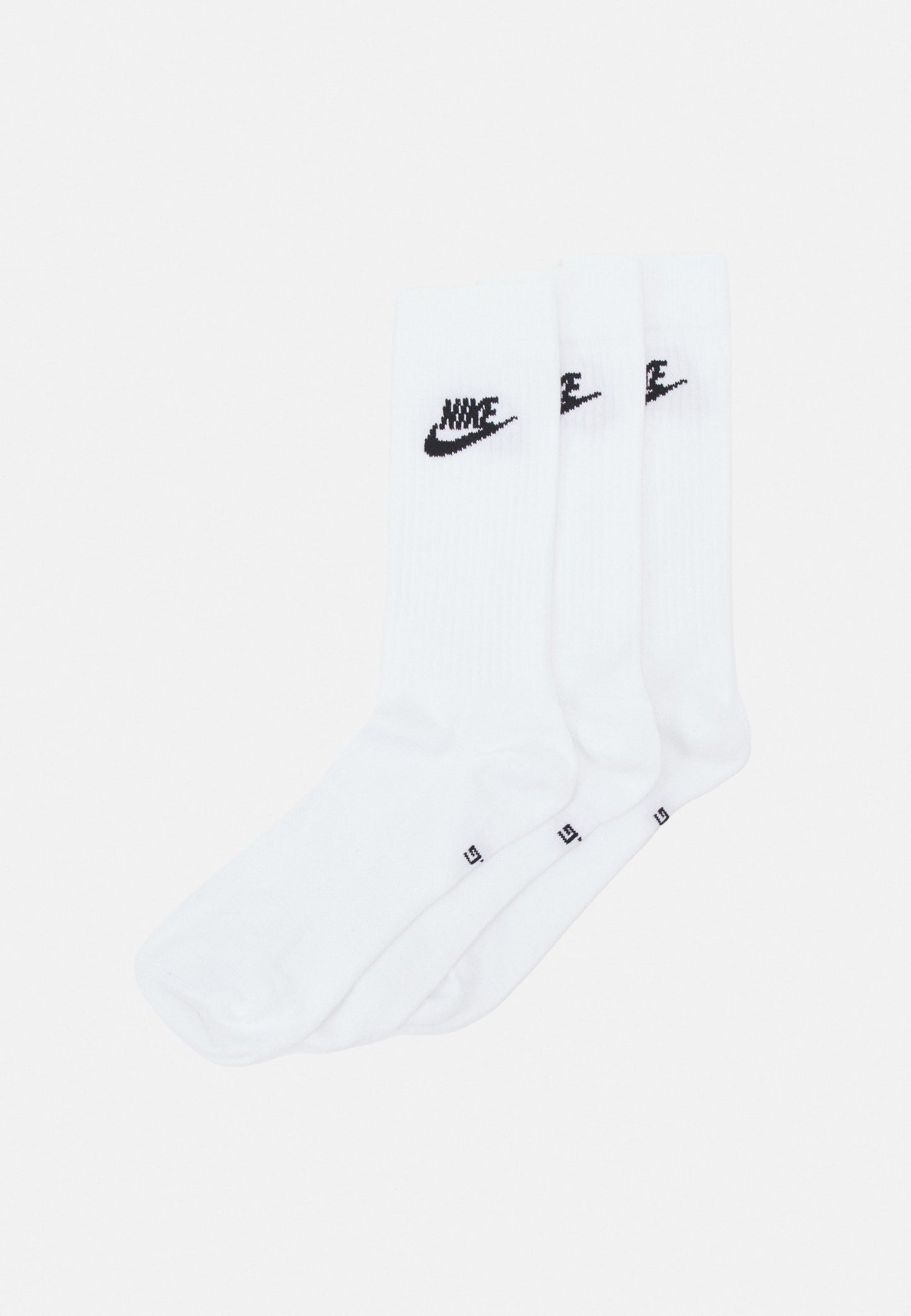 Nike Sportswear EVERYDAY ESSENTIAL CREW UNISEX 3 PACK - Sports Socks - Black/white