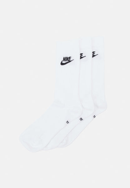 Nike Sportswear EVERYDAY ESSENTIAL CREW UNISEX 3 PACK - Sports Socks - Black/white