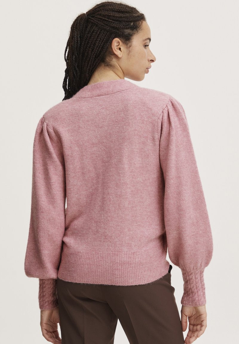 ICHI IHOLENE - Strickjacke - Pink Nectar