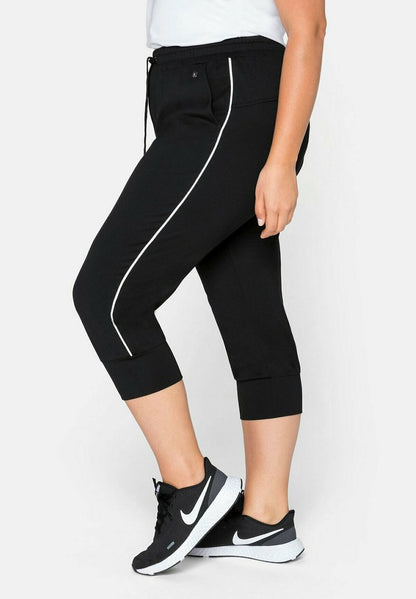 Sheego Kurze Sporthose - Schwarz