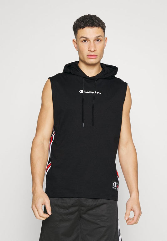 Champion SLEEVELESS HOODED - T-Shirt Print - Black