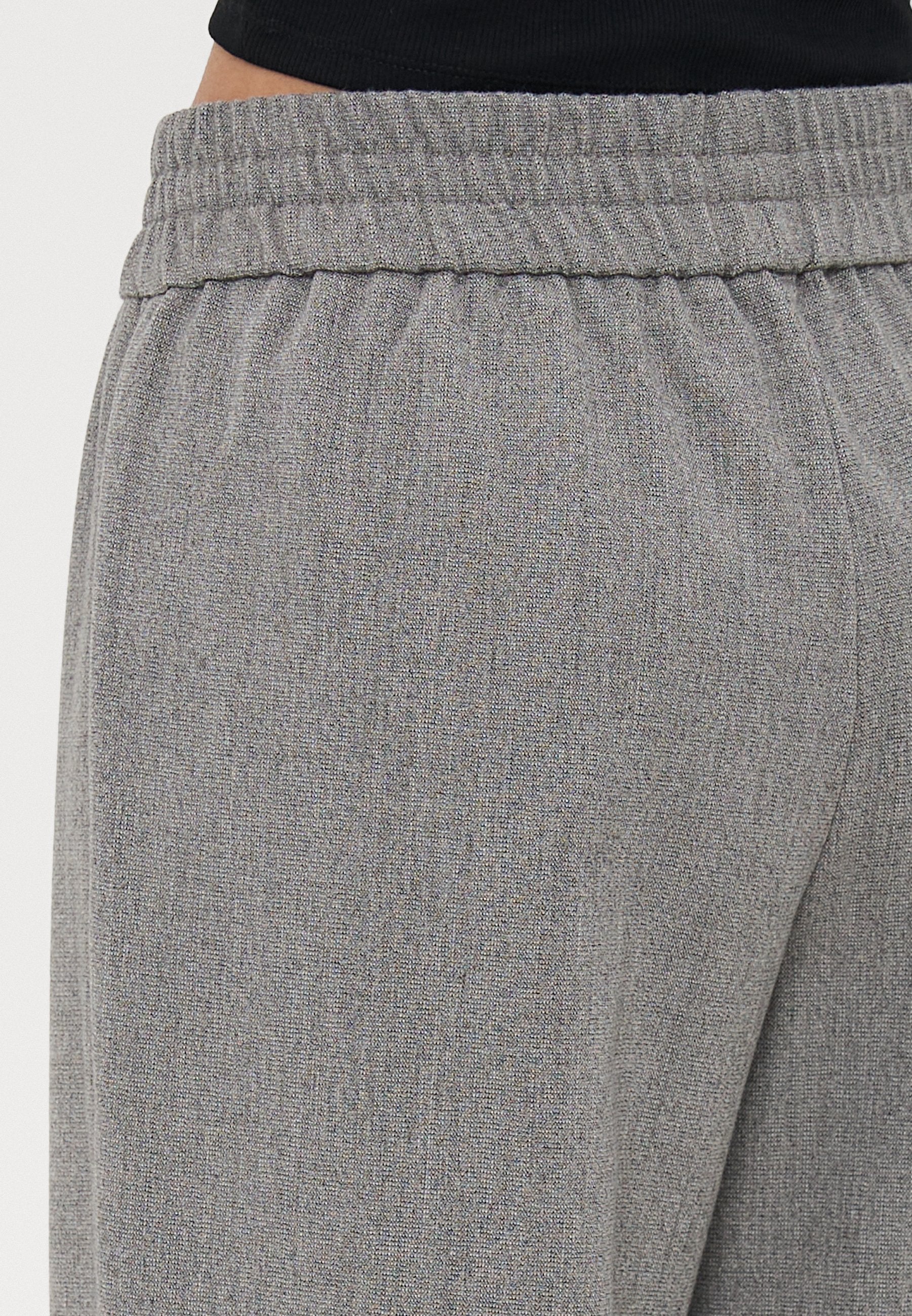 ONLY Petite ONLELISE WIDE PULL UP - Trousers - Rock Ridge/white Melange