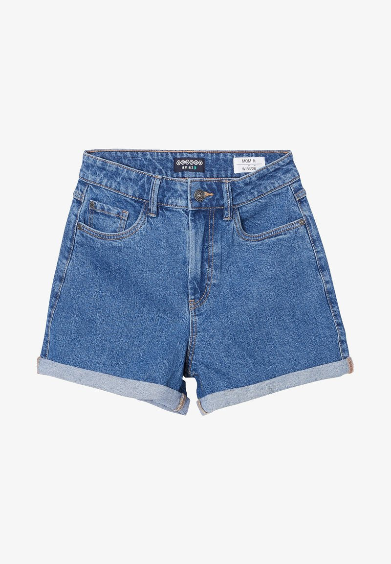  ÖKO-VERANTWORTLICHE MOM - Jeans Shorts - Denim Stone
