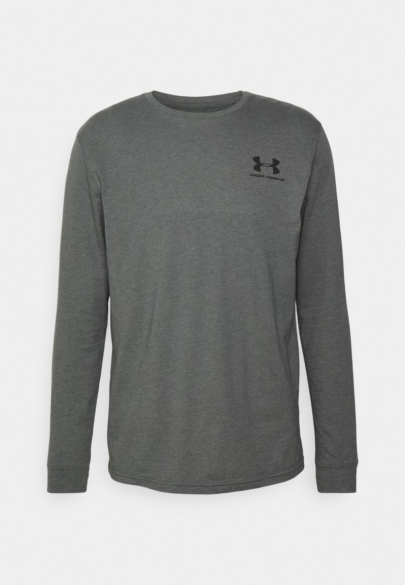 Under Armour SPORTSTYLE LEFT CHEST - Sport T-shirt - Pitch Gray Medium Heather/black
