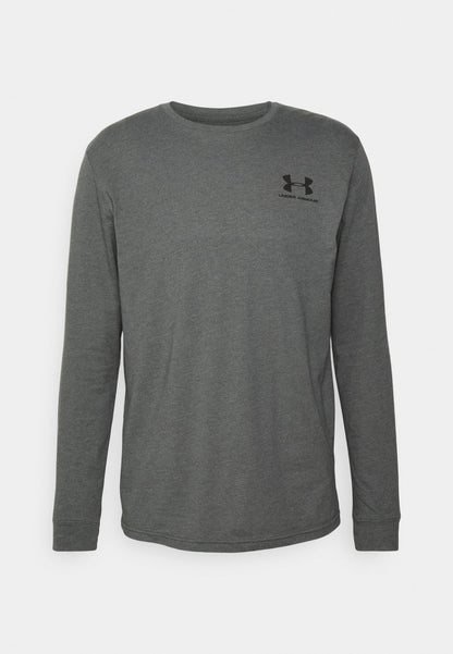 Under Armour SPORTSTYLE LEFT CHEST - Sport T-shirt - Pitch Gray Medium Heather/black
