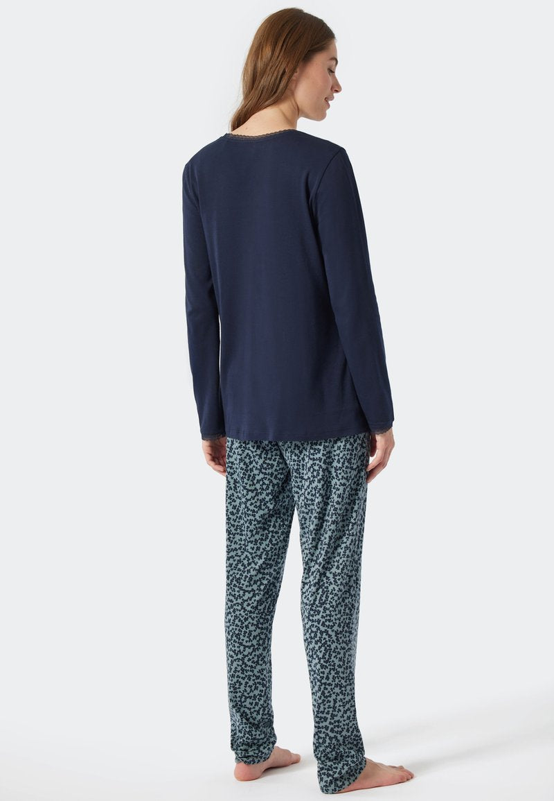Schiesser CLASSIC COMFORT FIT - Nachtwäsche Set - Blau