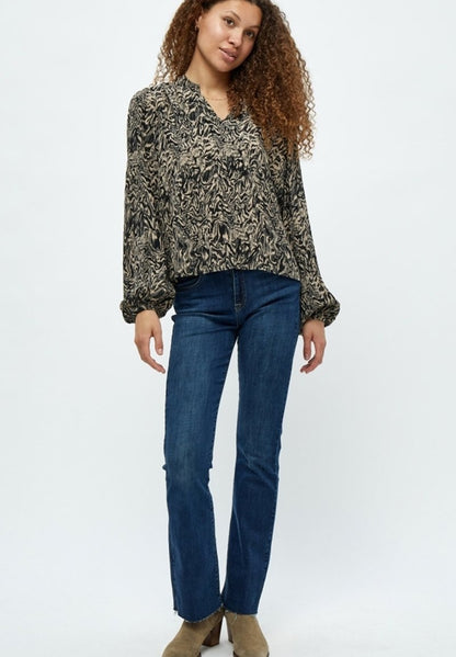 Minus JUVIA - Bluse - Wood Smoke Swirl Print