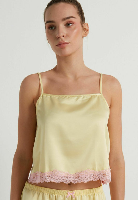 CORTA DELICATE - Nachtwäsche Shirt - Vanilla Yellow Doll Pink