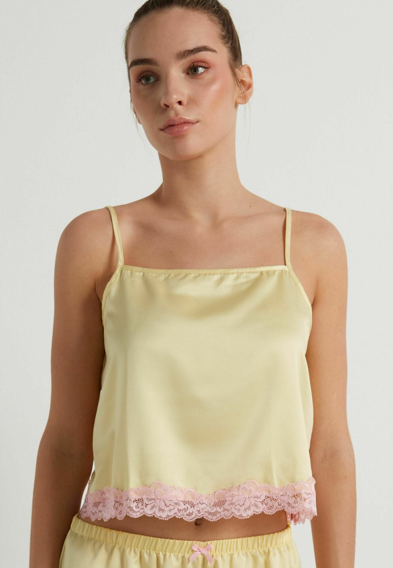  CORTA DELICATE - Nachtwäsche Shirt - Vanilla Yellow Doll Pink