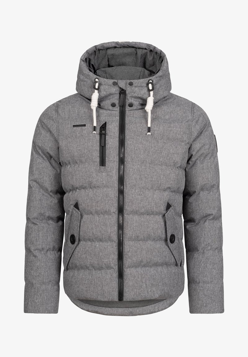 BRAVE SOUL Winterjacke - Grau Meliert