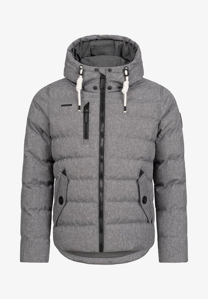 BRAVE SOUL Winterjacke - Grau Meliert