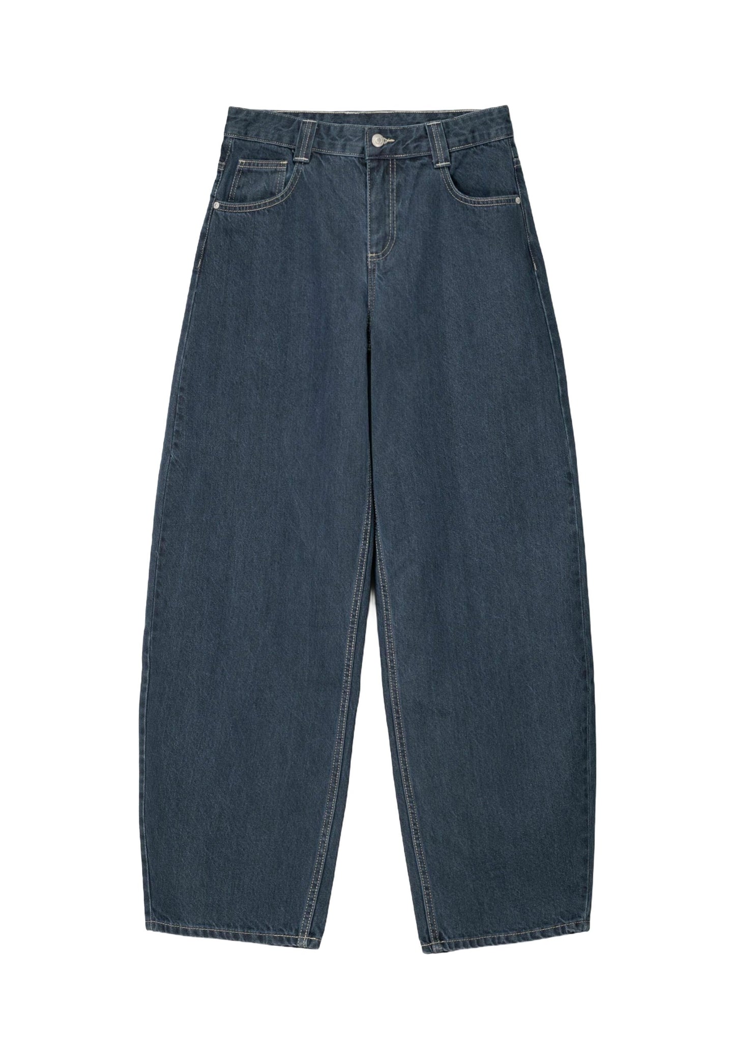 BERSHKA BALLOON - BAGGY - Relaxed Fit Jeans - Light Blue Denim