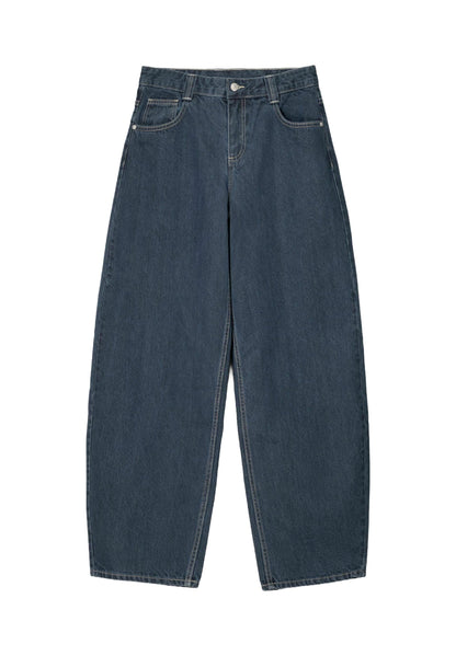 BERSHKA BALLOON - BAGGY - Relaxed Fit Jeans - Light Blue Denim