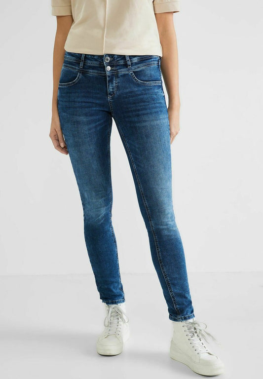 STREET ONE Jeans Slim Fit - Blau