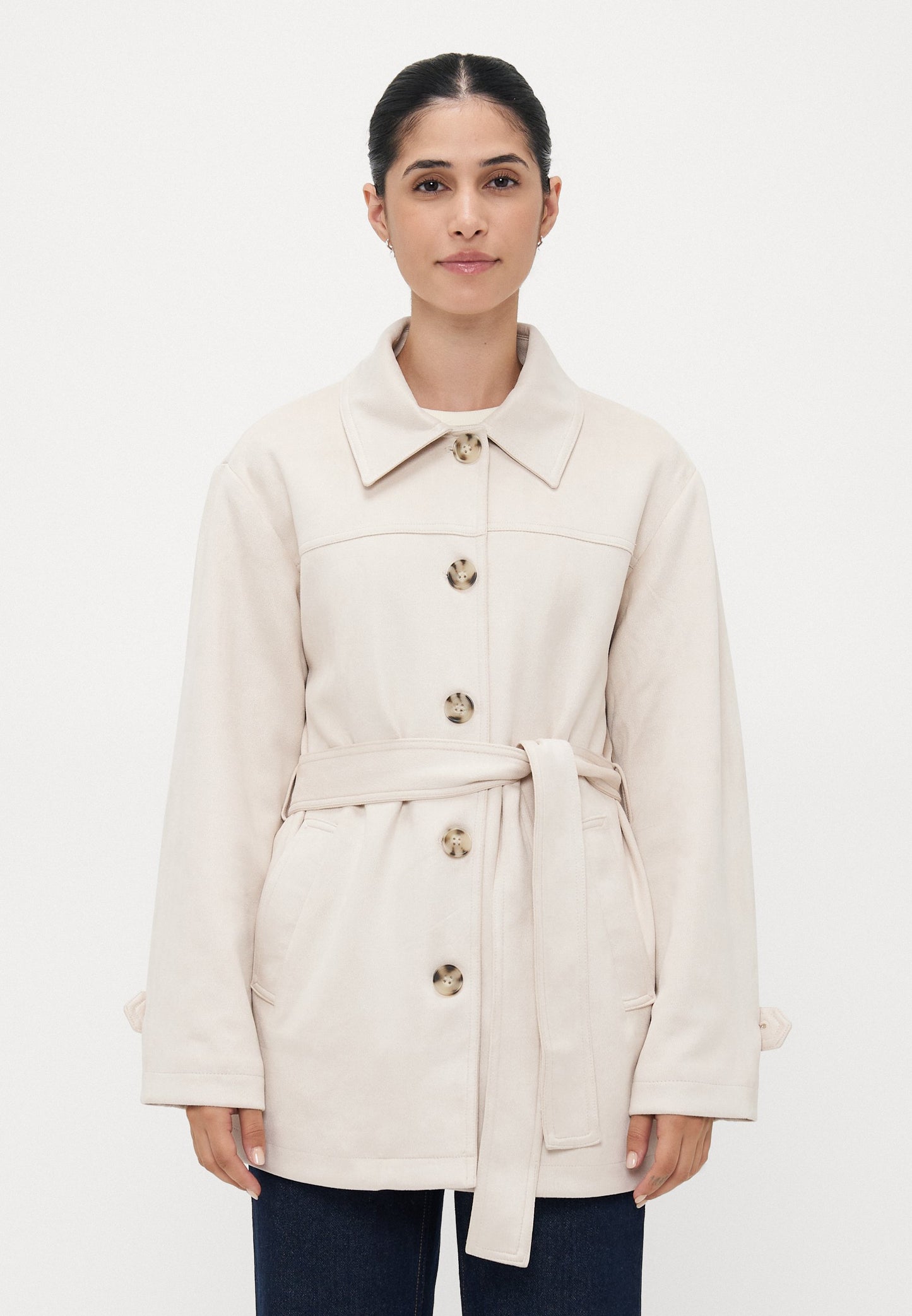 ONLY Petite ONLDIANE LIFE COAT - Short Coat - Pumice Stone