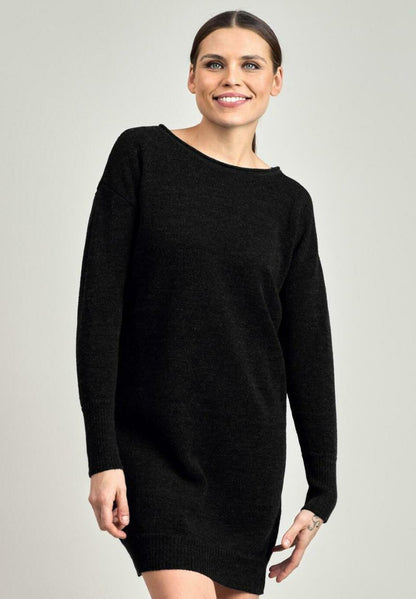  CHILLY - Strickkleid - Tummanharmaa