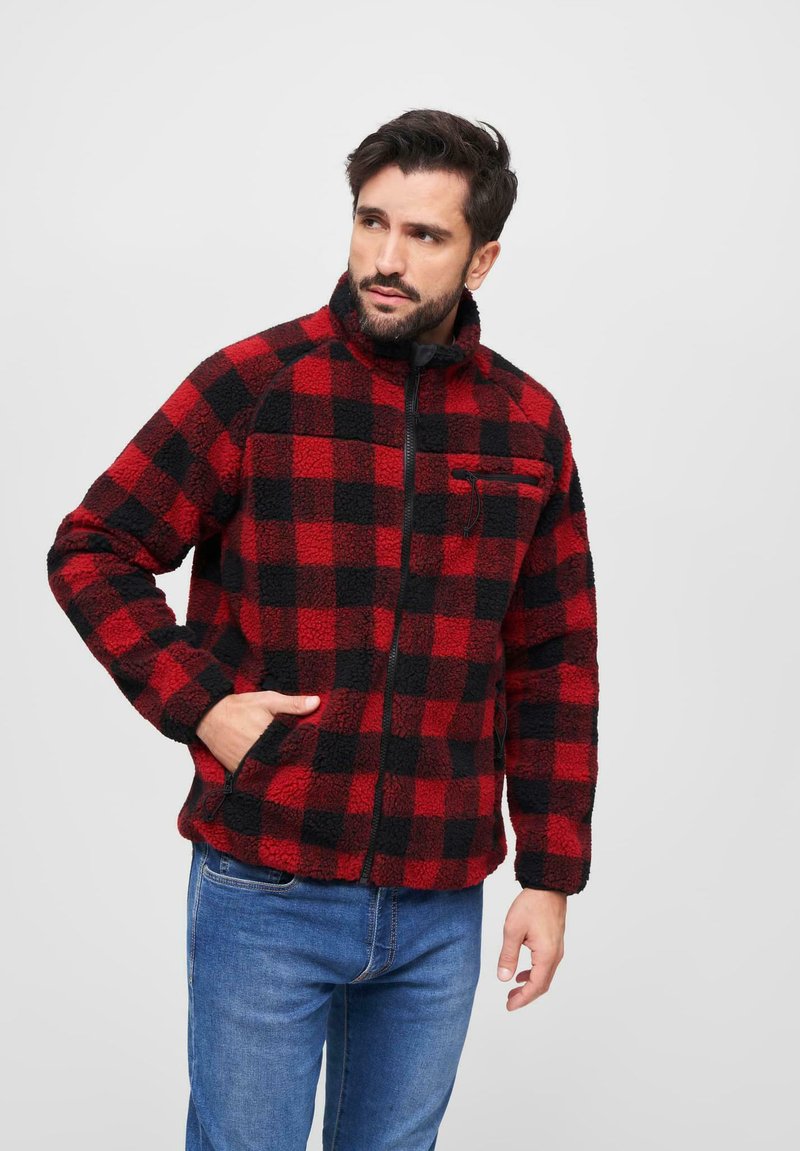 Brandit ACCESSOIRES TEDDY - Fleecejacke - Red/black/white