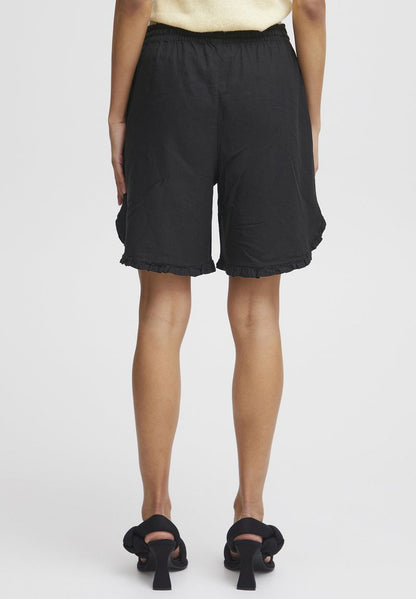 B.young BYFALAKKA FRILL SH - Shorts - Black