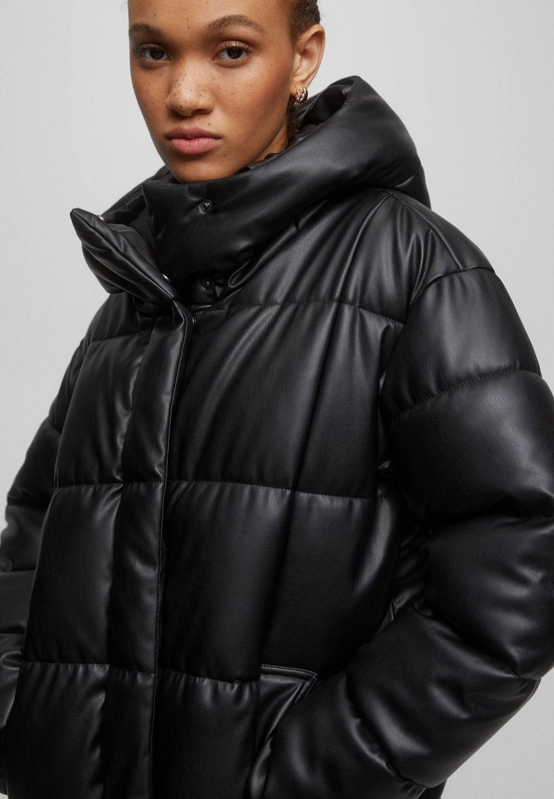 PULL & BEAR Wintermantel - Mottled Black