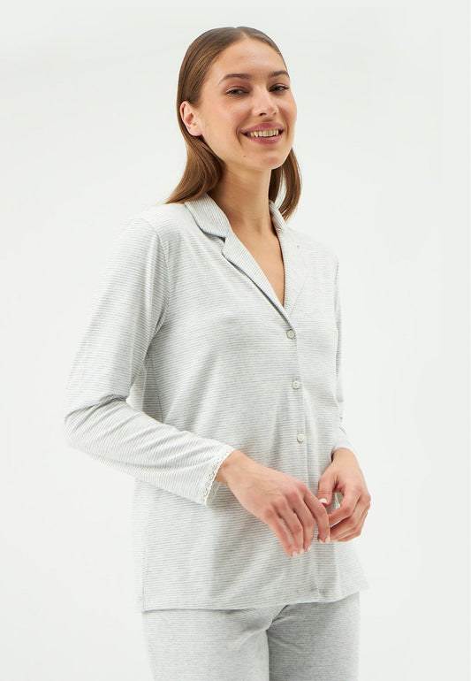  Nachtwäsche Shirt - Grey