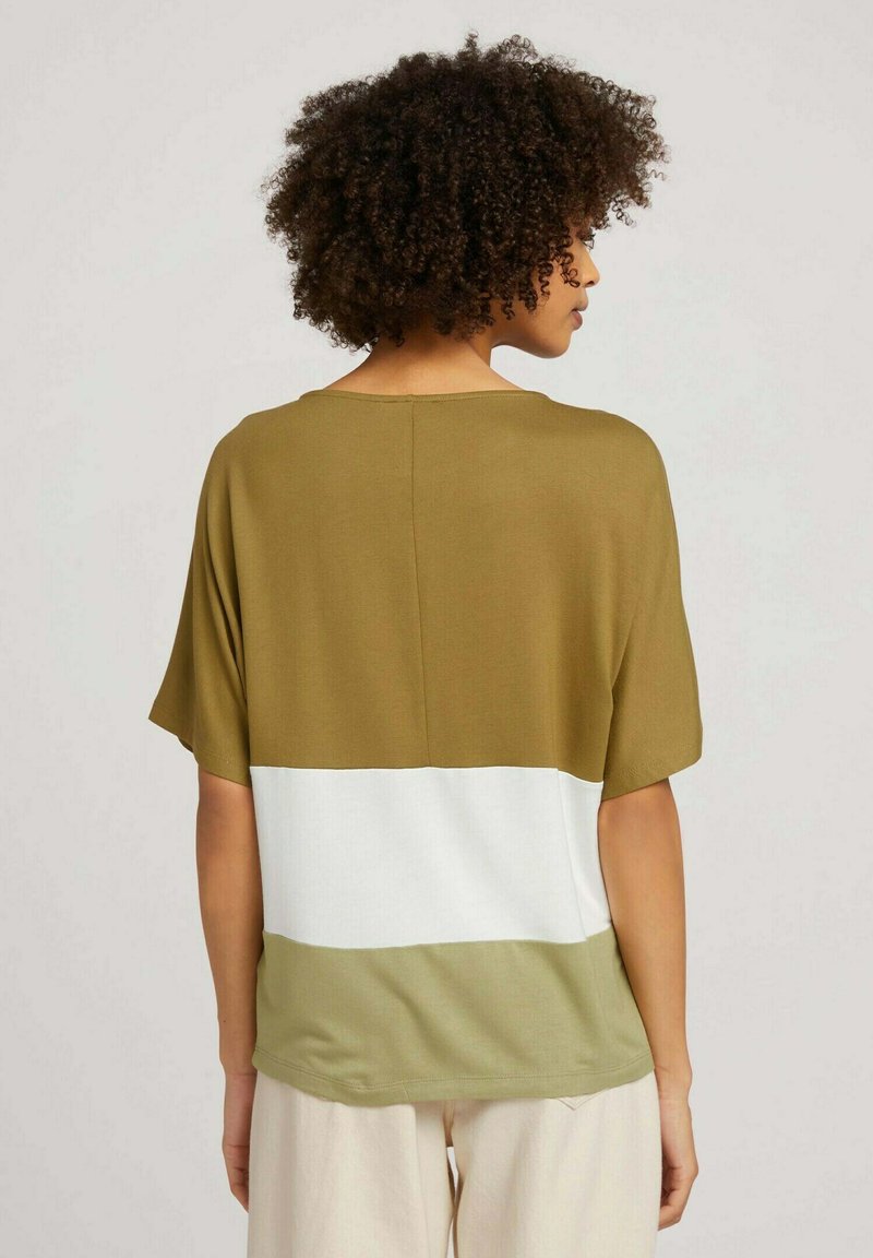 Tom Tailor T-Shirt Print - Olive/brown