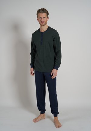  Nachtwäsche Set - Blau Dunkel Ringel