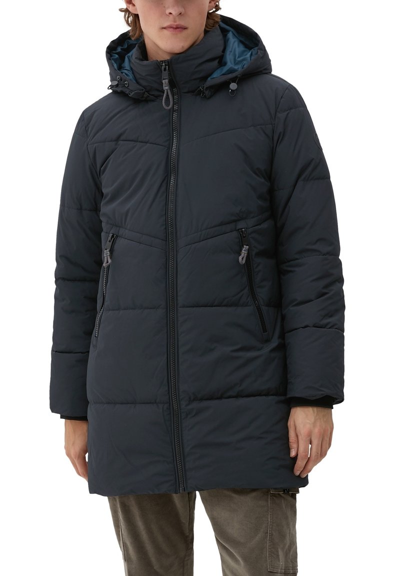 QS By S.Oliver MIT ABNEHMBARER KAPUZE - Wintermantel - Black