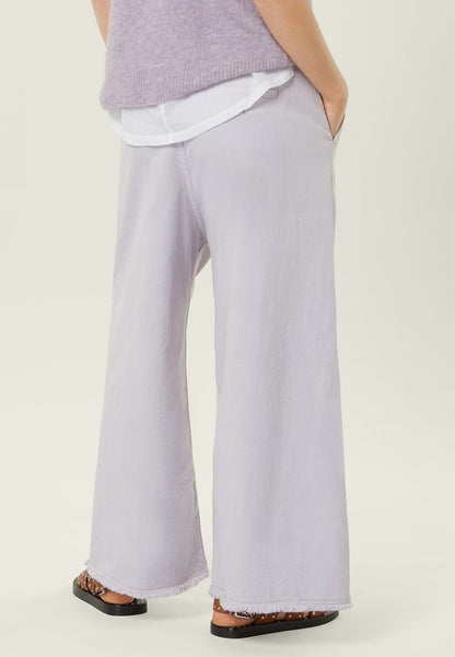  CONTRAST STITCH CULOTTE - Flared Jeans - Light Lilac