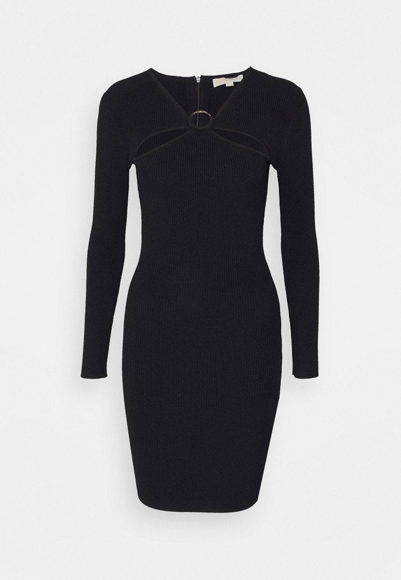 MICHAEL Michael Kors O RING KEY HOLE - Strickkleid - Black