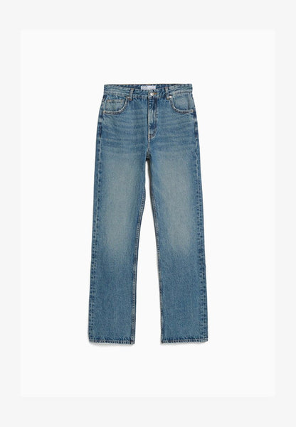 BERSHKA Jeans Straight Leg - Blue/grey