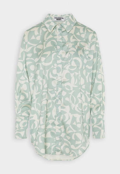 COLOURFUL REBEL OLET SWIRL DOWN - Hemdbluse - Light Mint