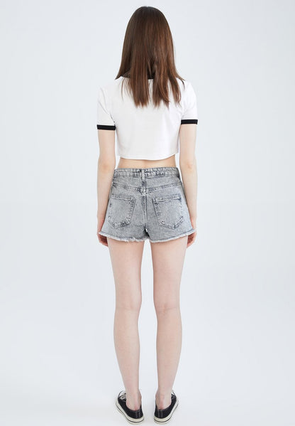 DeFacto HOT SHORT - Jeans Shorts - Grey