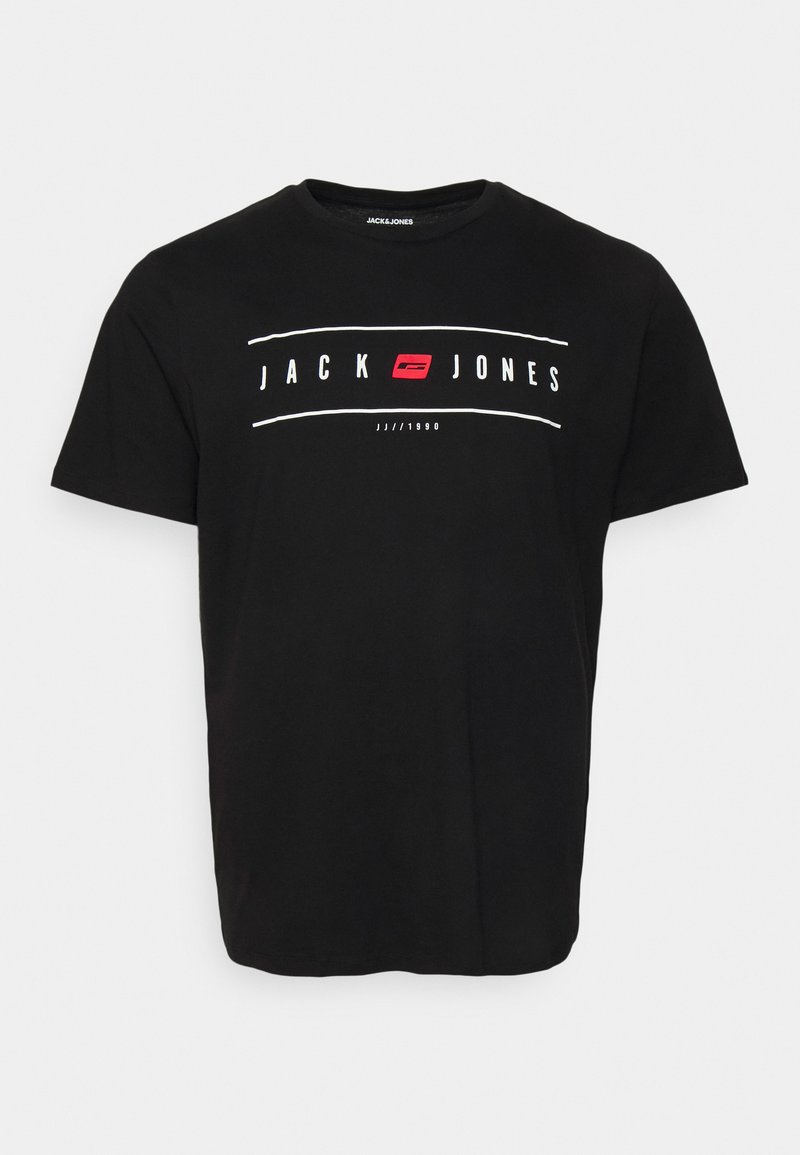 Jack & Jones JJFLAG TEE CREW NECK - T-Shirt Print - Black