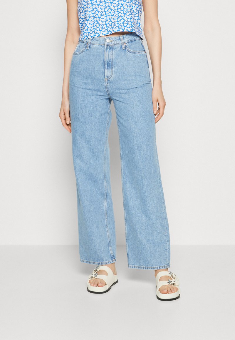 Marc O'Polo DENIM TROUSERS SUPER HIGH WAIST LOOSE LEG EXTENDED FULL LENGTH - Jeans Relaxed Fit - Multi/light Vintage Cobalt Blu