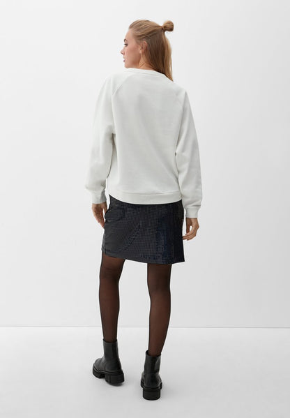 QS By S.Oliver RAGLANÄRMELN - Sweatshirt - Ecru
