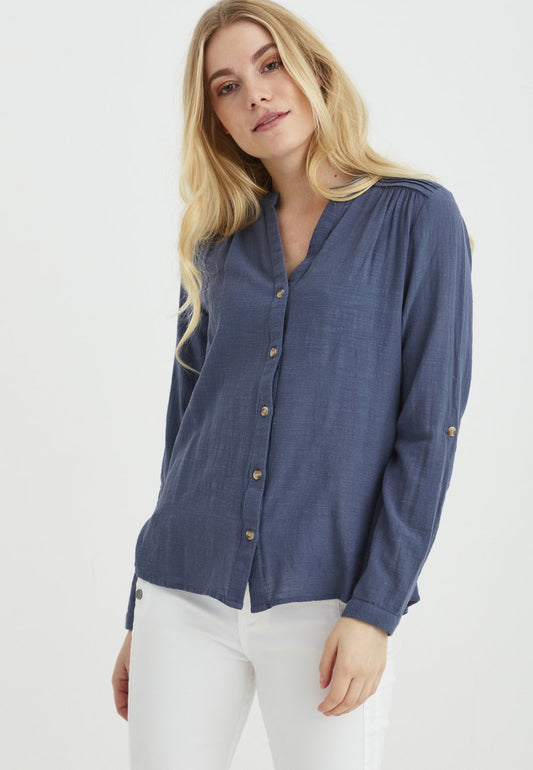 Fransa Hemdbluse - Vintage Indigo