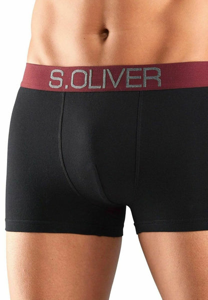S.Oliver RETRO 4PACK - Panties - Schwarz Khaki Schwarz Bordeaux Schwarz Blau Schwarz Grau