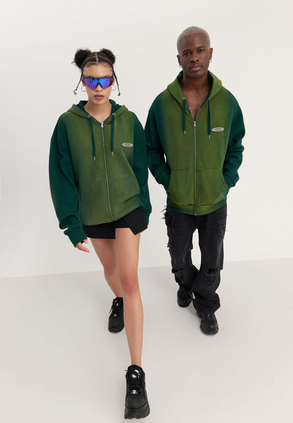 YOURTURN UNISEX - Zip-up Sweatshirt - Dark Green