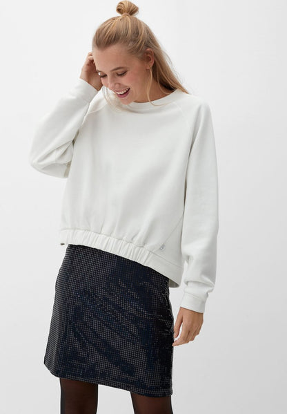 QS By S.Oliver RAGLANÄRMELN - Sweatshirt - Ecru