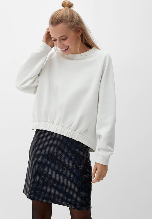QS By S.Oliver RAGLANÄRMELN - Sweatshirt - Ecru